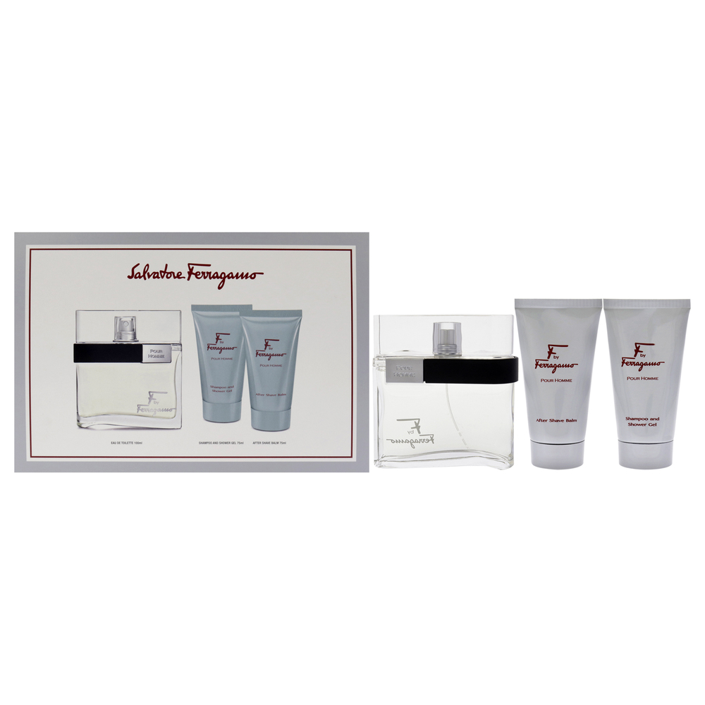 F by Salvatore Ferragamo for Men - 3 Pc Gift Set